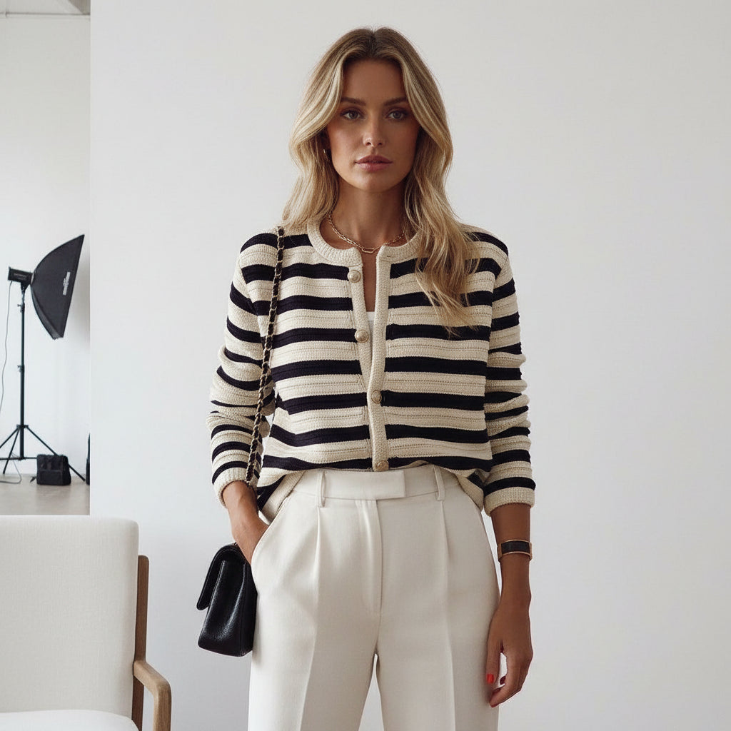 Striped Knit Cardigan