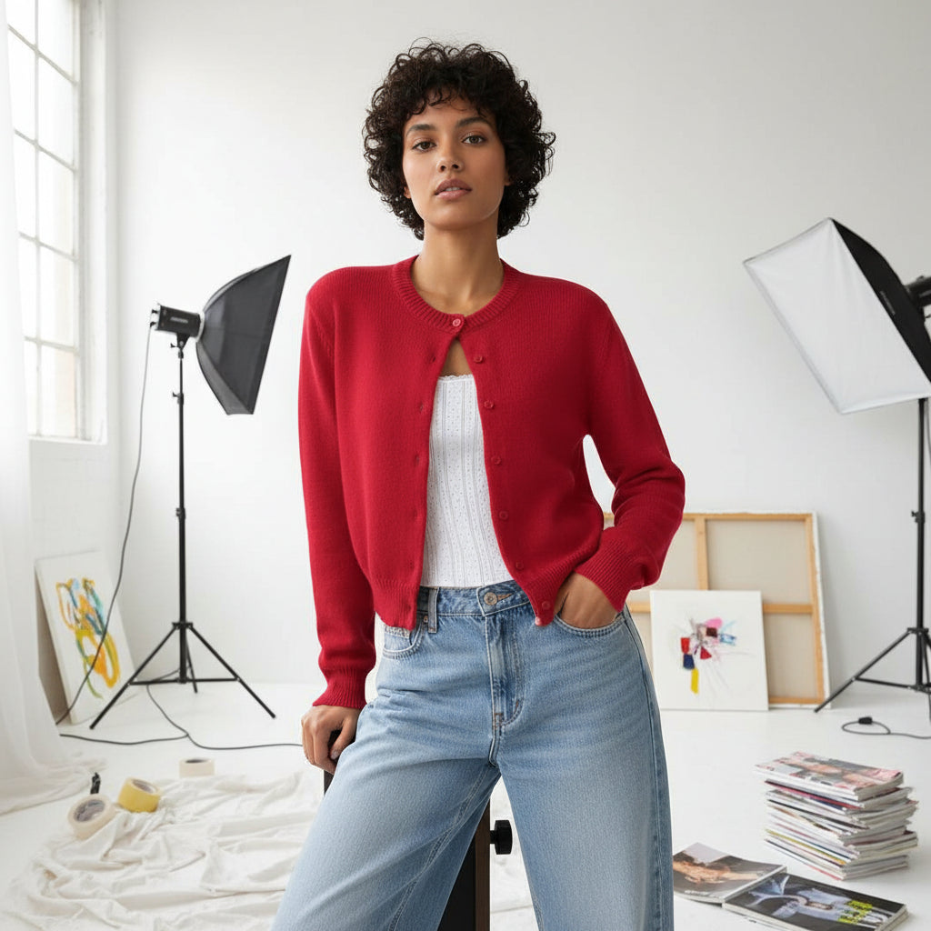 Soft Button Knit Cardigan