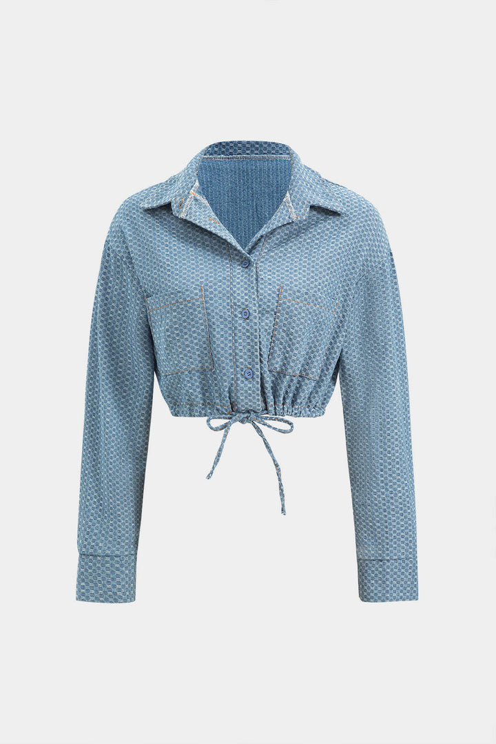 Arden Denim Drawstring Set