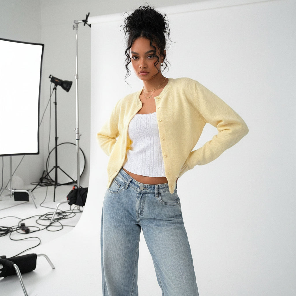 Soft Button Knit Cardigan