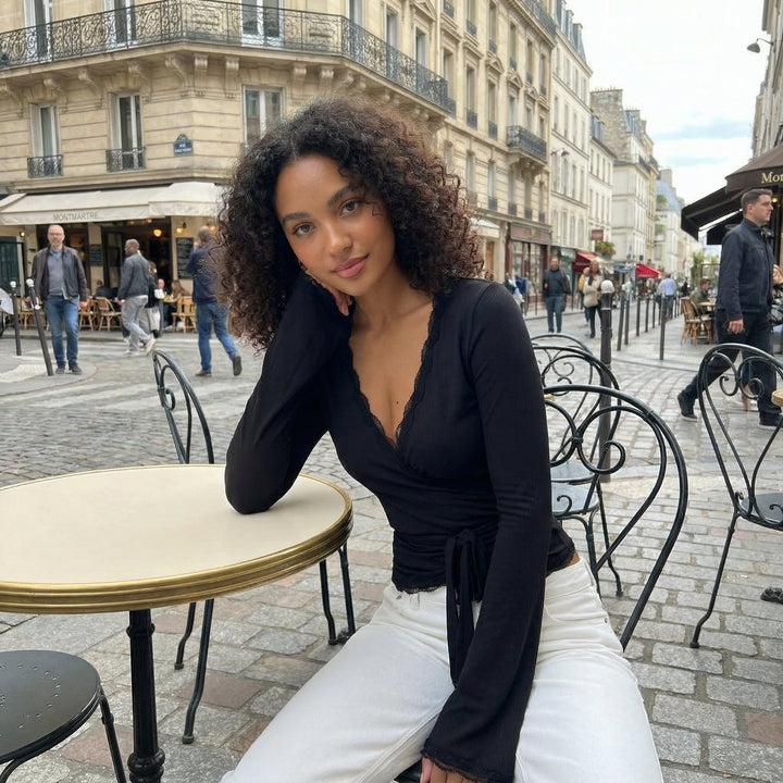 Elegant Fit Top – Black