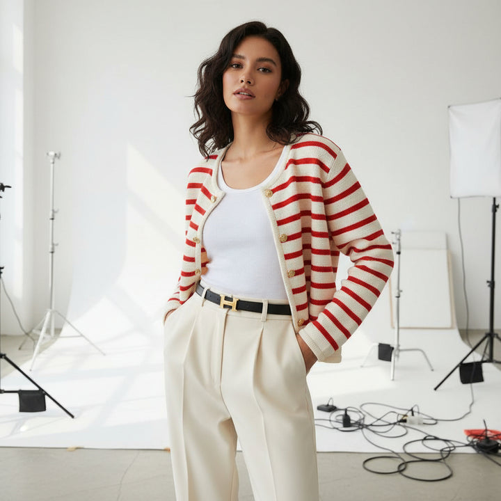 Striped Knit Cardigan