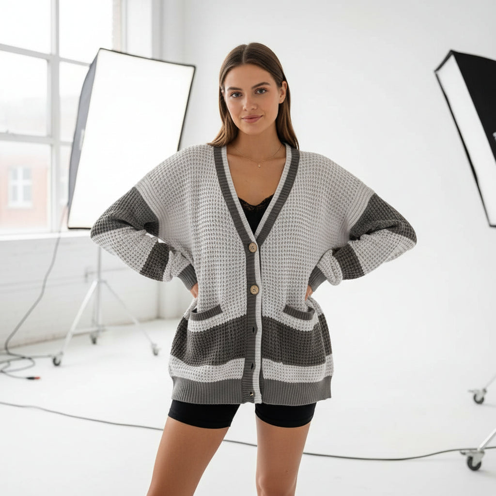 Sunset Glow Colourblock Cardigan