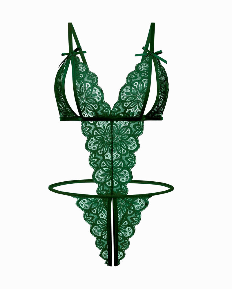 Aurivienne – Lace Deep V Teddy