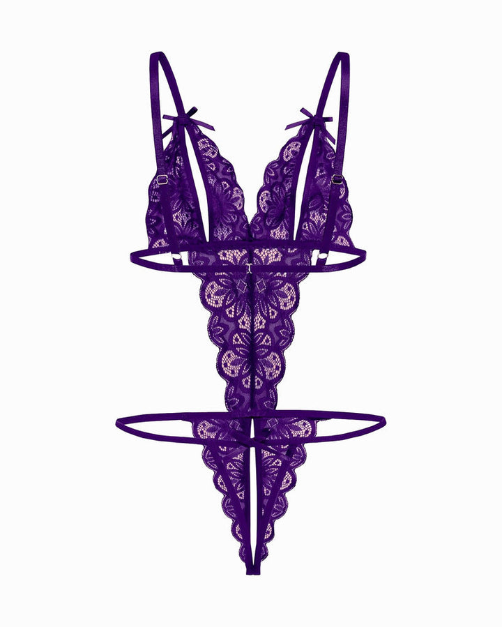 Aurivienne – Lace Deep V Teddy