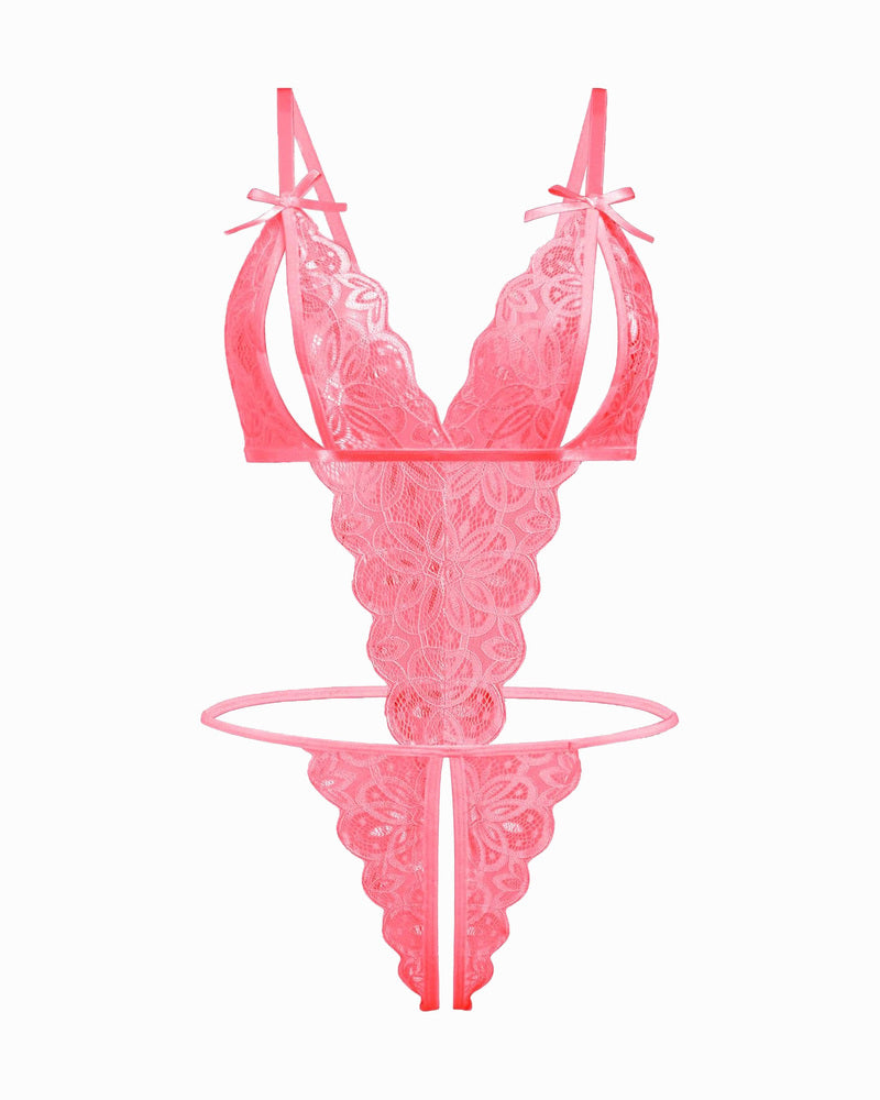 Aurivienne – Lace Deep V Teddy