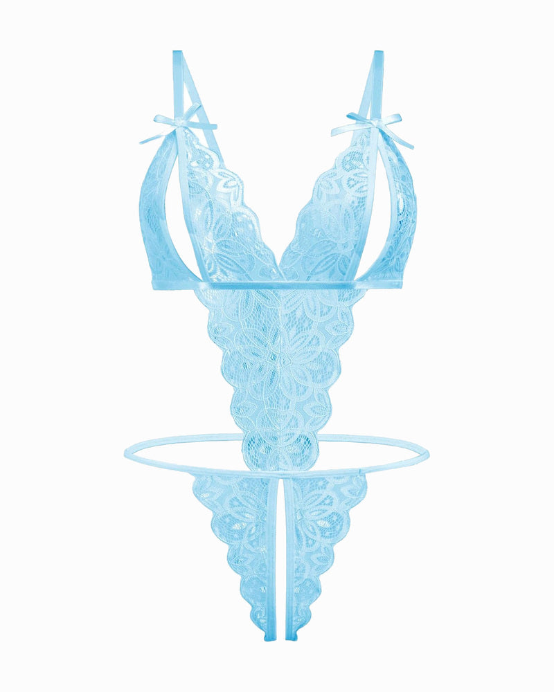 Aurivienne – Lace Deep V Teddy