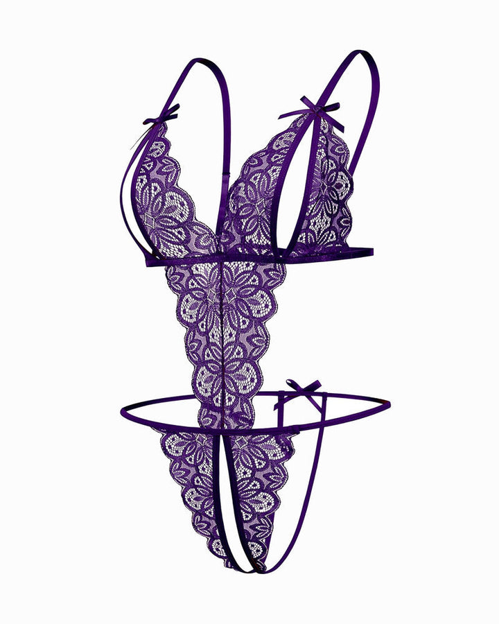 Aurivienne – Lace Deep V Teddy