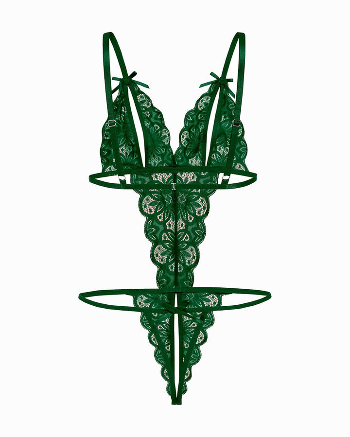 Aurivienne – Lace Deep V Teddy