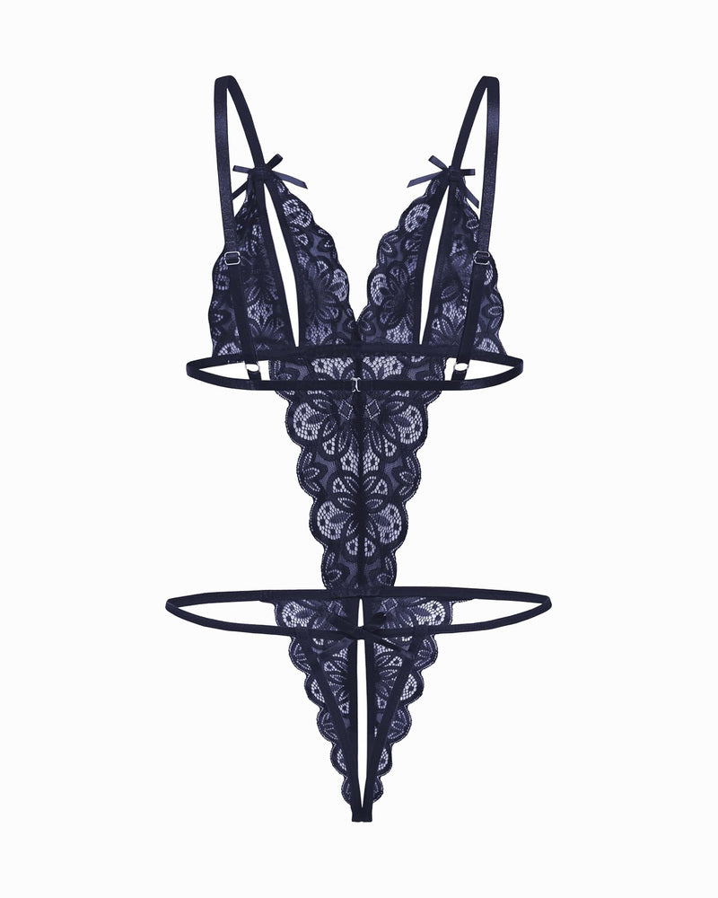 Aurivienne – Lace Deep V Teddy