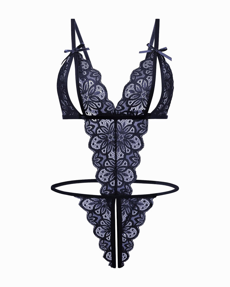 Aurivienne – Lace Deep V Teddy