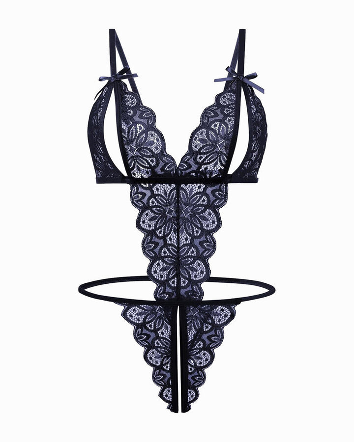 Aurivienne – Lace Deep V Teddy