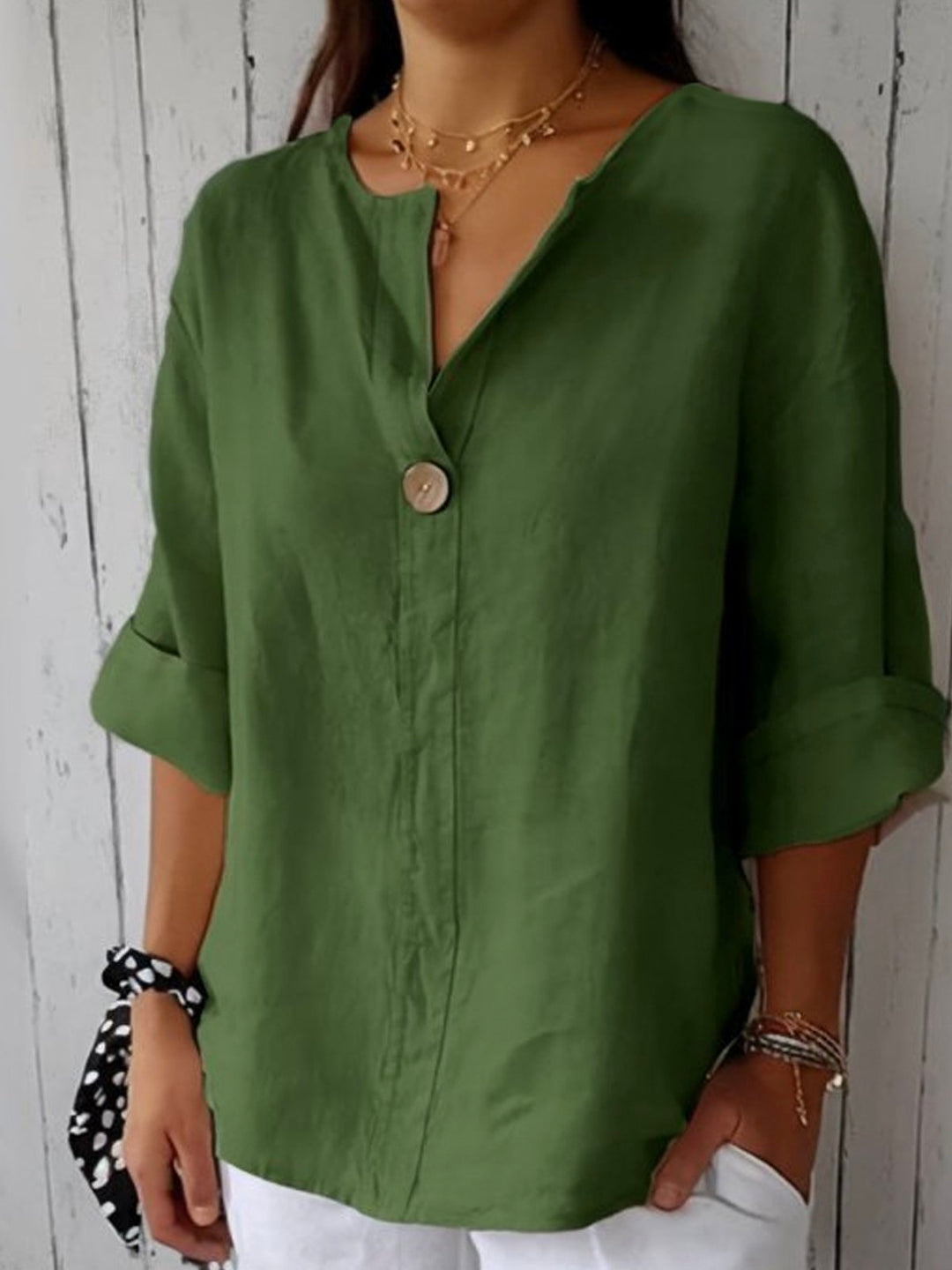 Coastal Ease Linen Blouse