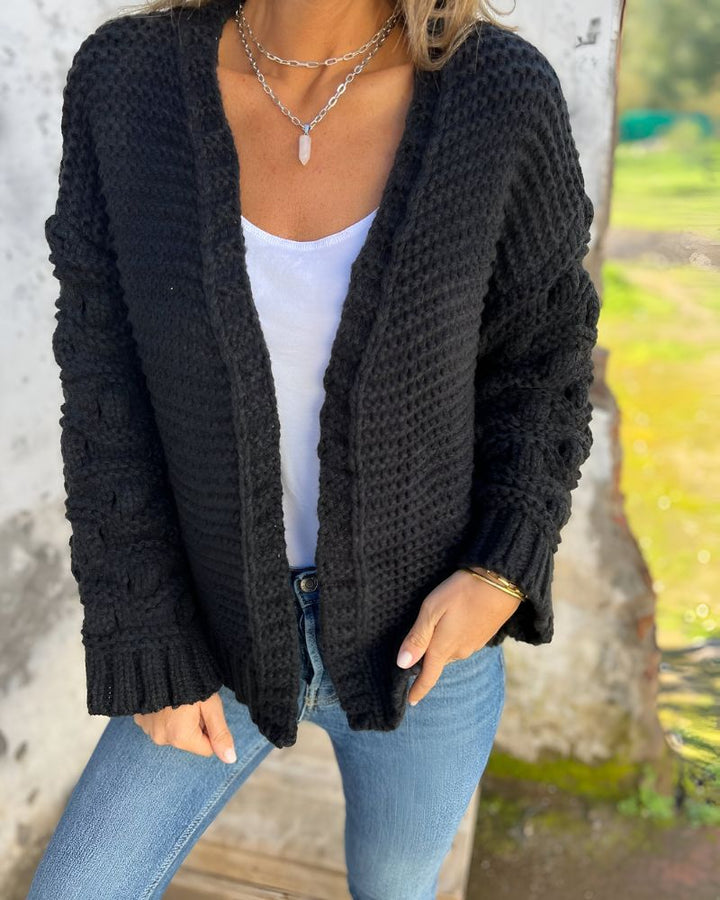 Amberglow Textured Knit Cardigan