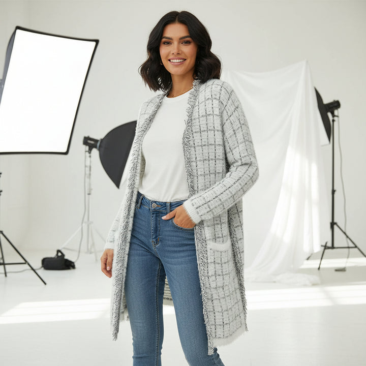 Bellevue Tweed Fringe Cardigan