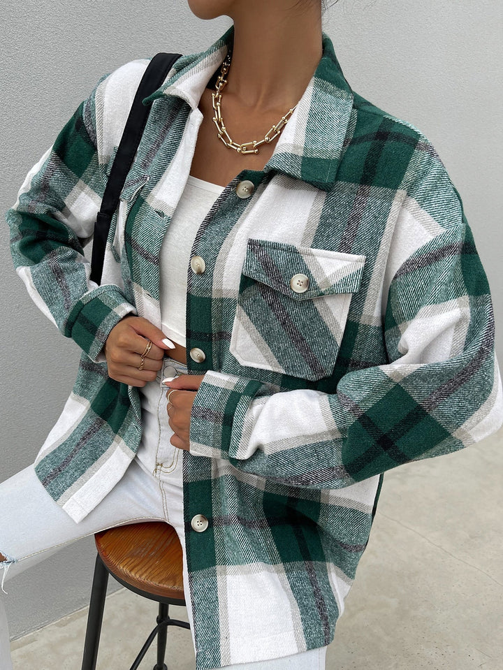 Off Grid Checked Button-Up Jacket