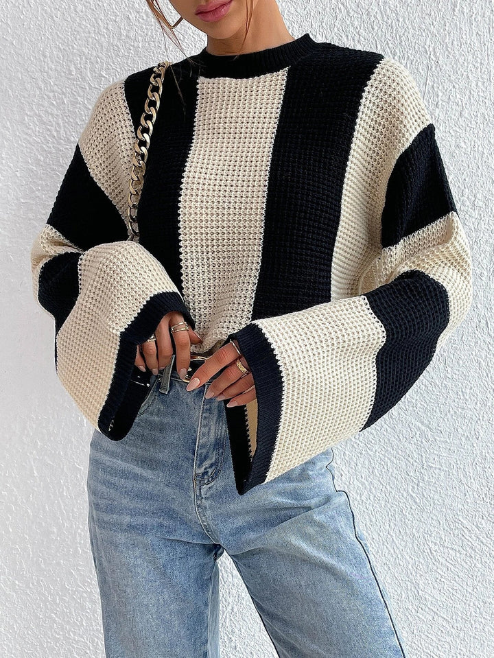 Downtown Stripe Waffle Knit Jumper