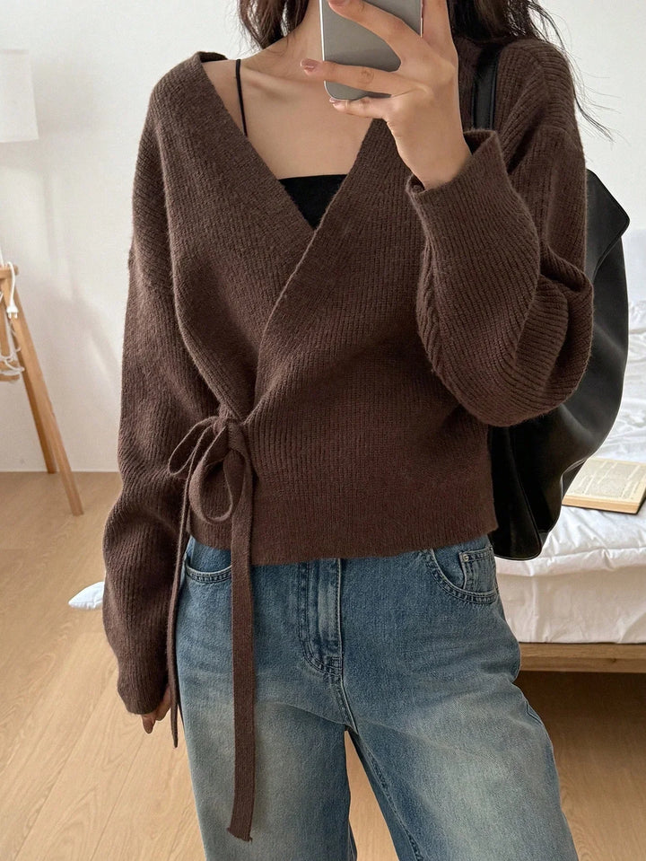 Cocoa Wrap Knit Jumper