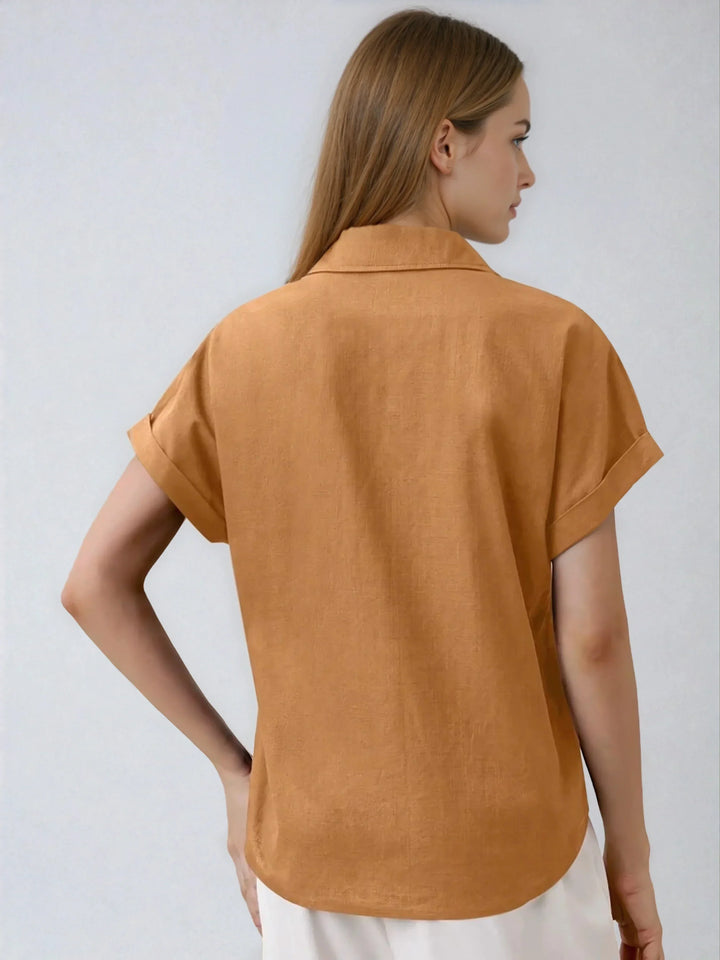 Front Open Collar Casual Shirt Button Front Classic Fit