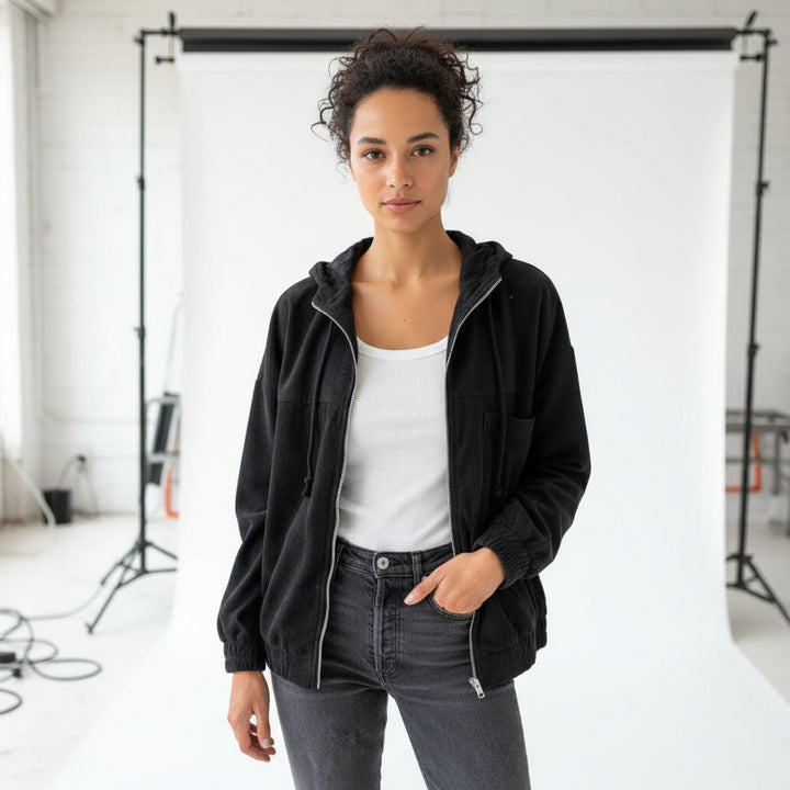 Seabreeze Corduroy Zip Hoodie