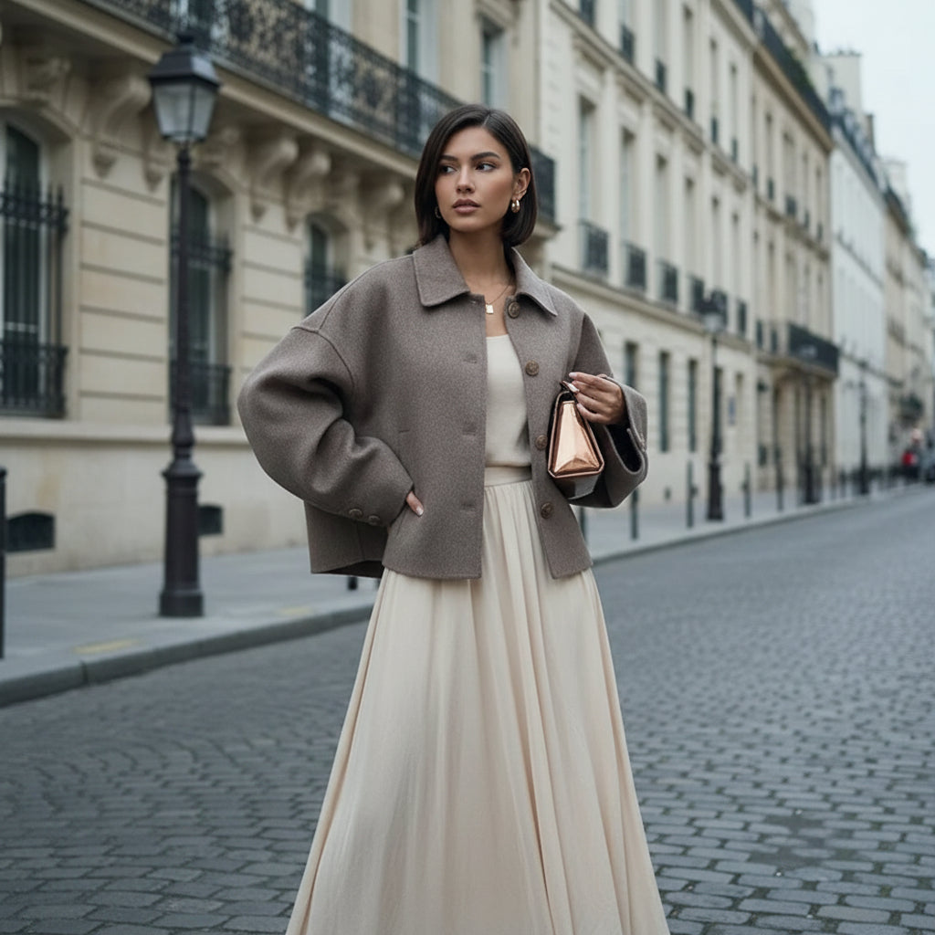 Oversized Wool Blend Jacket