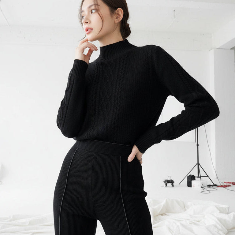 Blush Haven Cable Knit