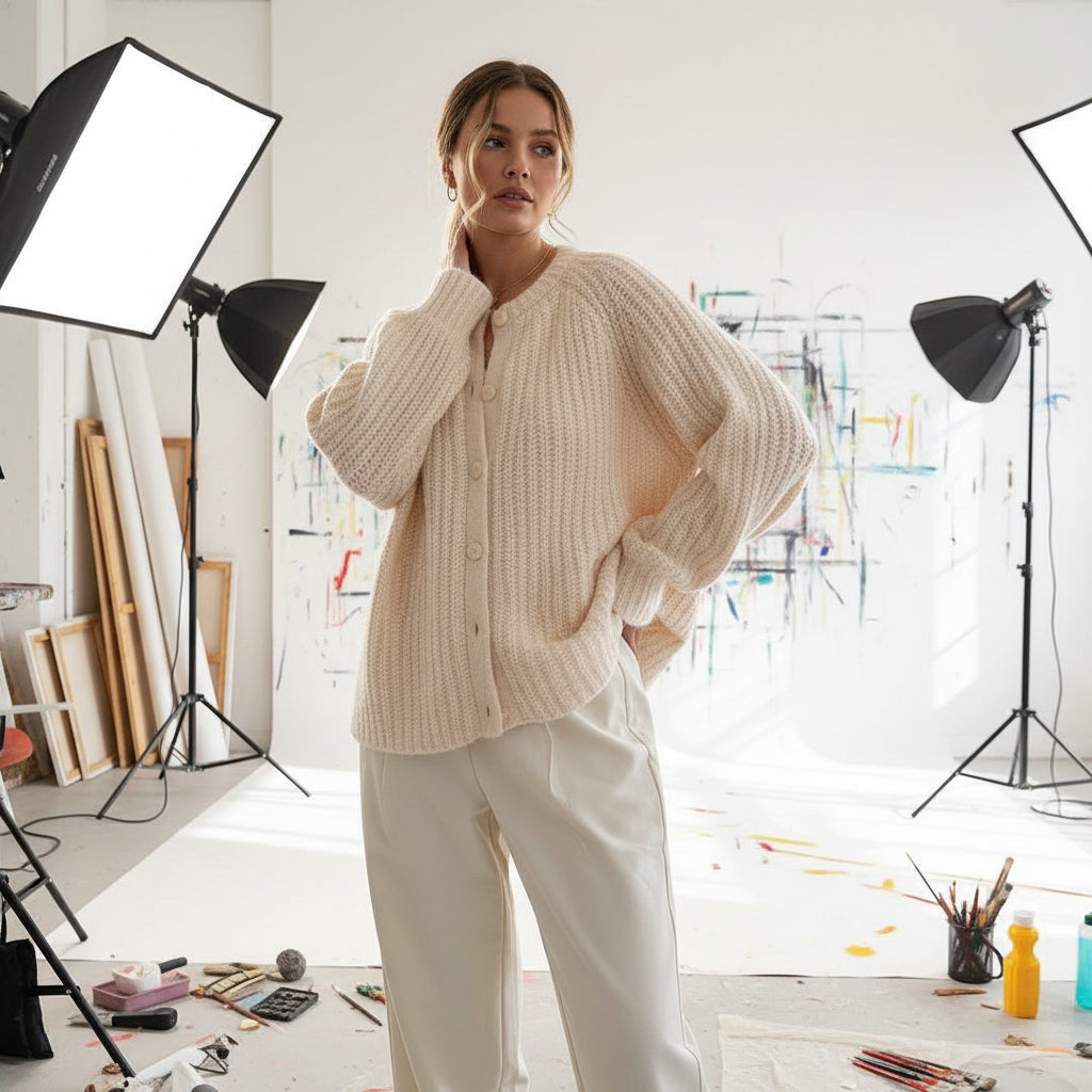 Soft Button Knit Cardigan