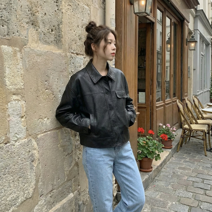 Metro Edge Faux Leather Jacket