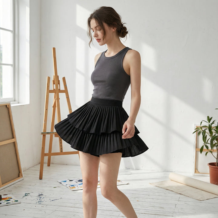 Pleated Skort