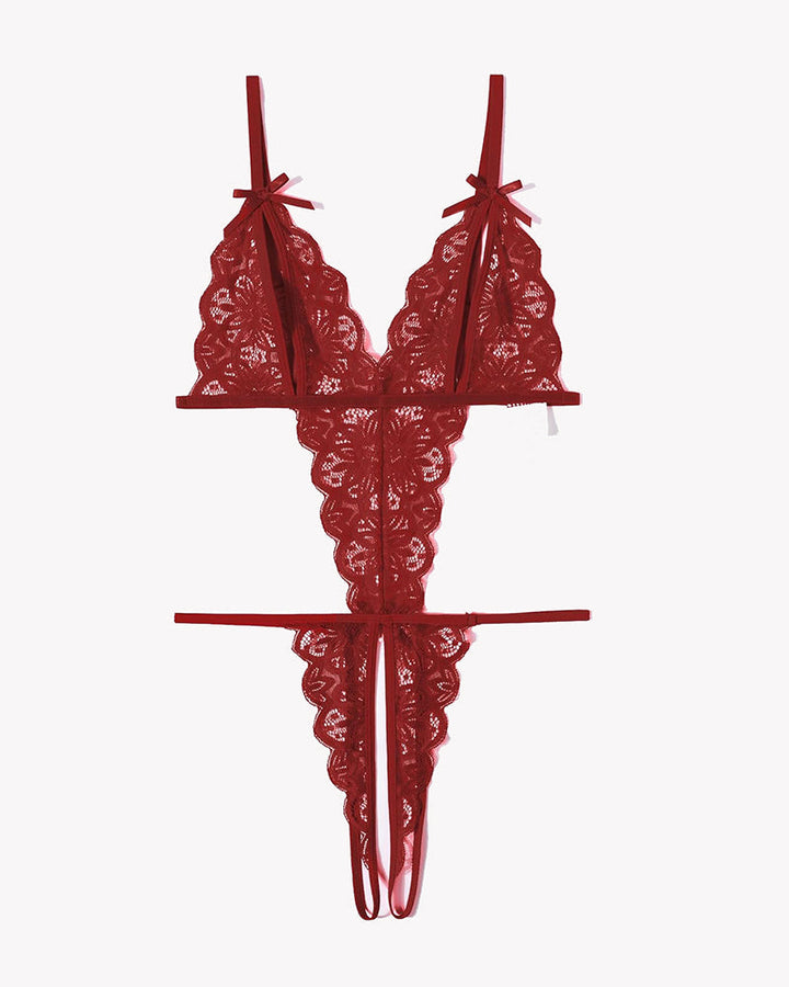 Aurivienne – Lace Deep V Teddy