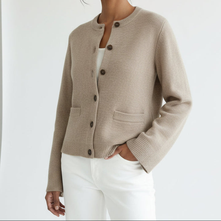 Wool Button Knit Cardigan
