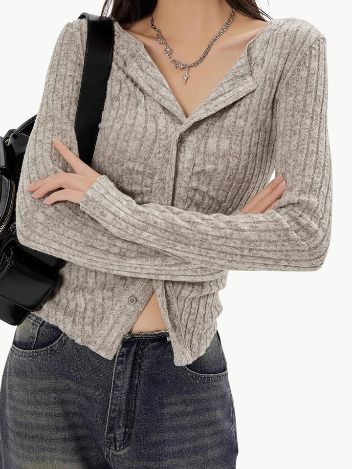 Marlo Ruched Rib Knit Top