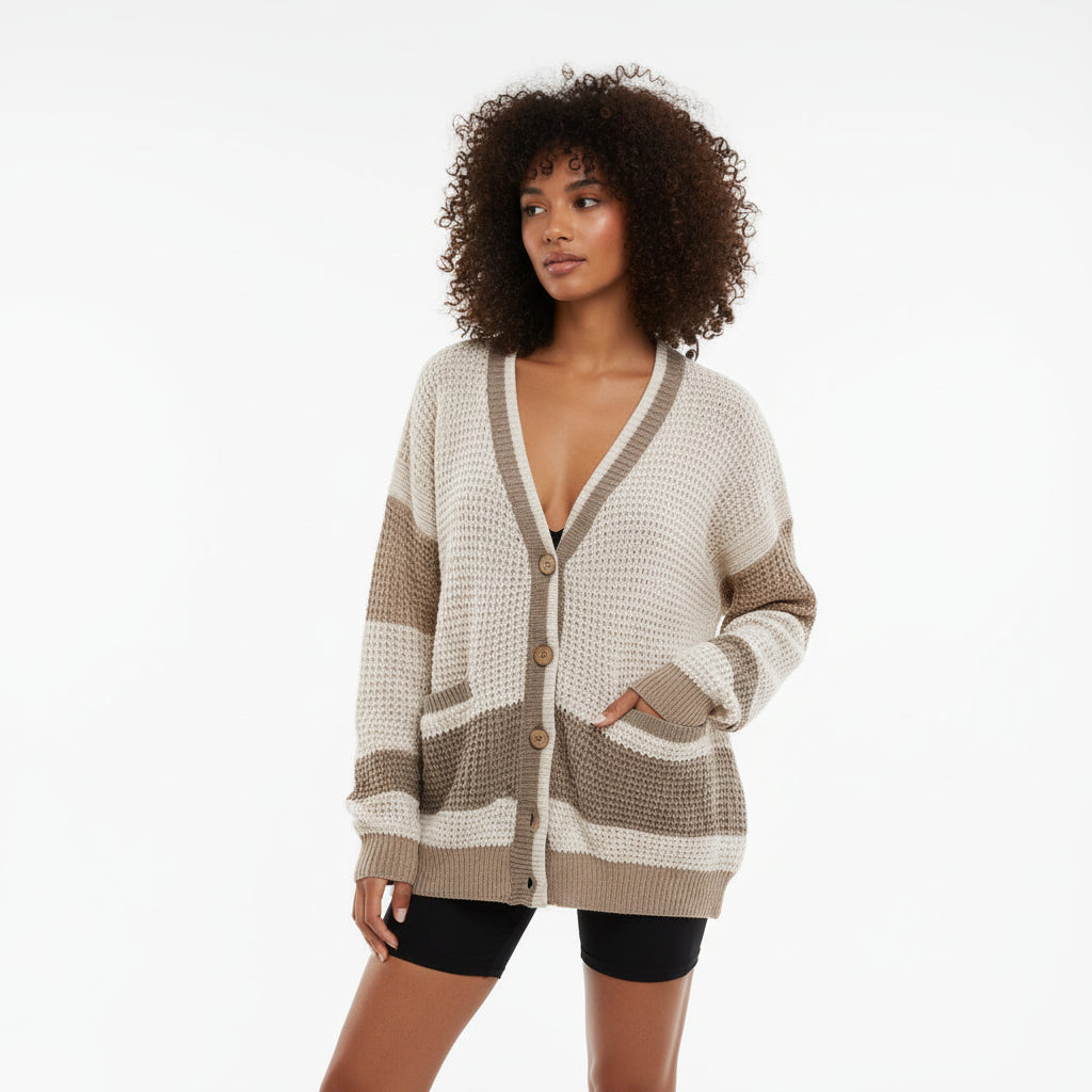 Sunset Glow Colourblock Cardigan