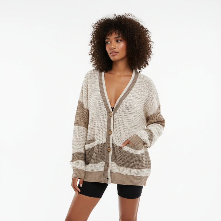 Sunset Glow Colourblock Cardigan