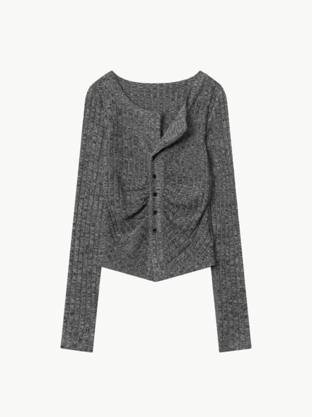 Marlo Ruched Rib Knit Top