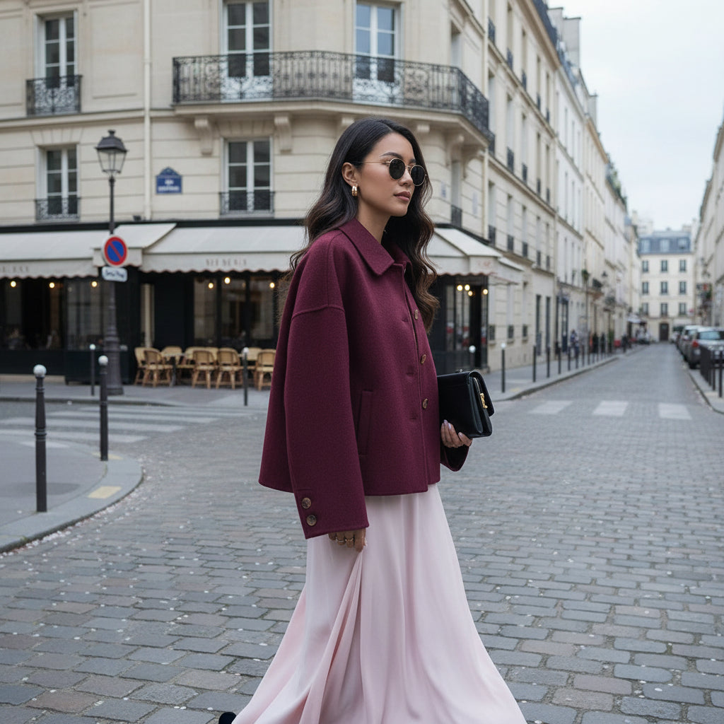 Oversized Wool Blend Jacket