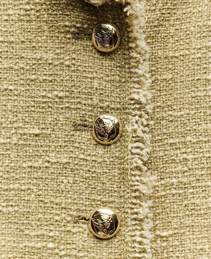 Soleil Raw Edge Tweed Jacket