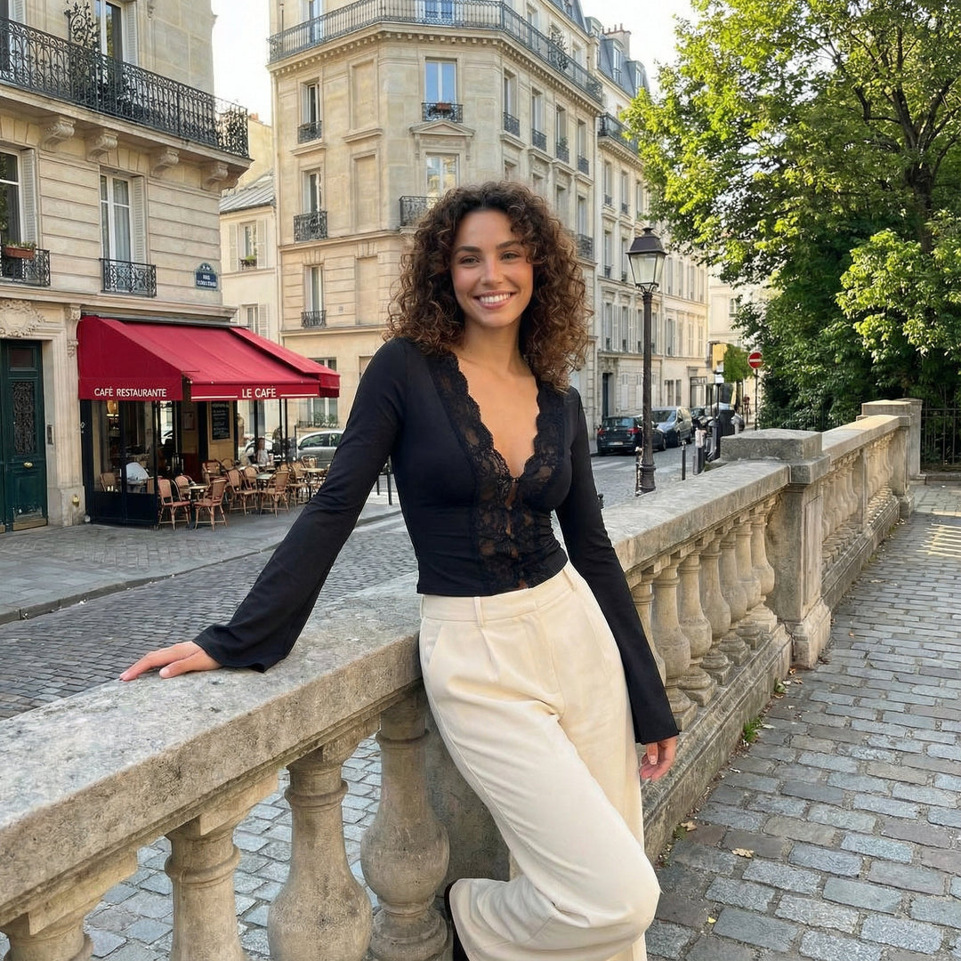 Pure Lace Top - black