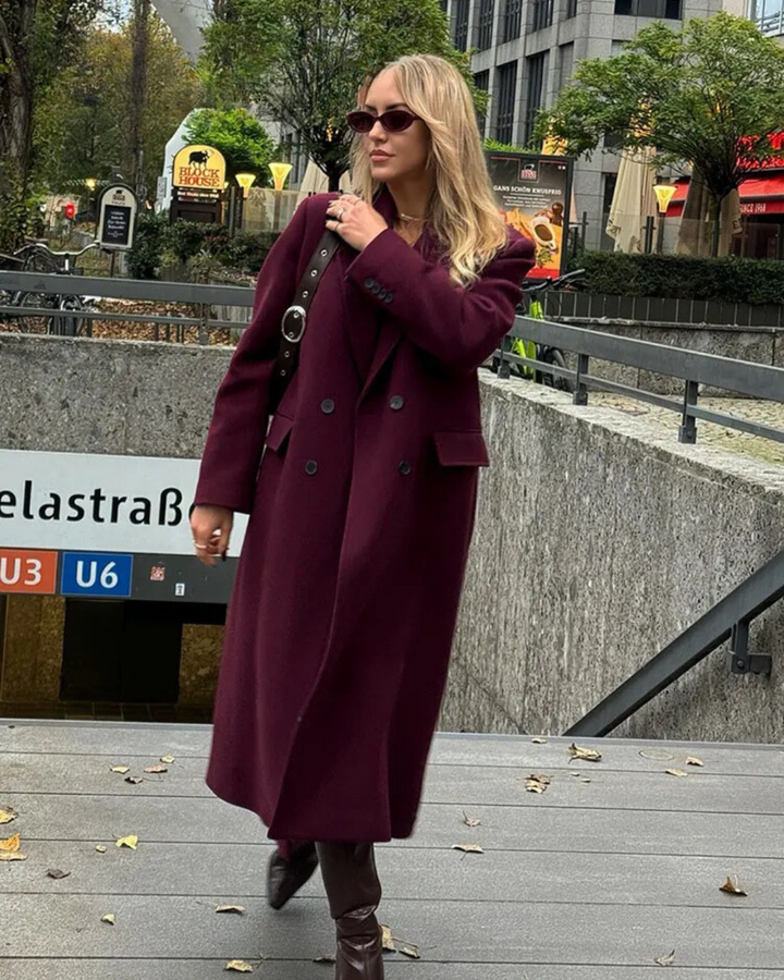 Vienna Avenue Double Breasted Long Coat