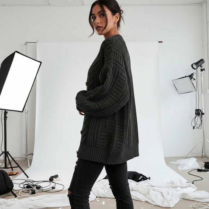 Cable Knit Slouch Cardigan