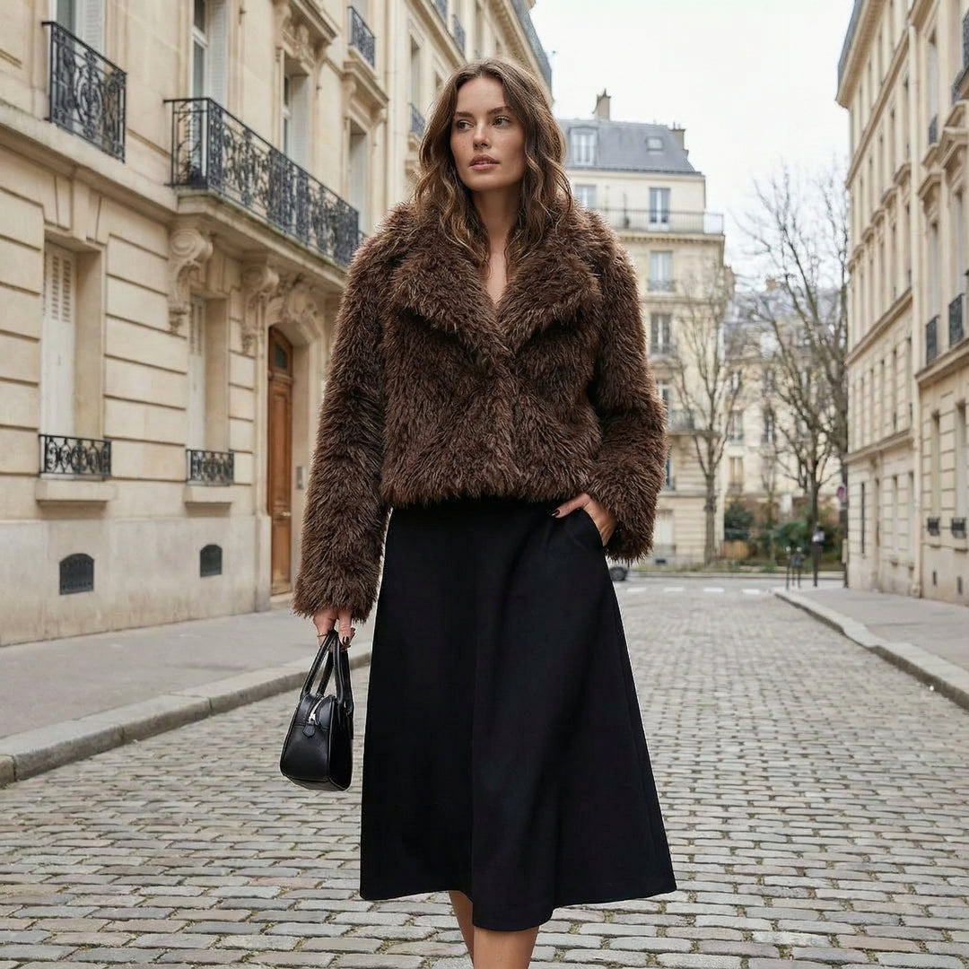 Midnight Faux Fur Jacket