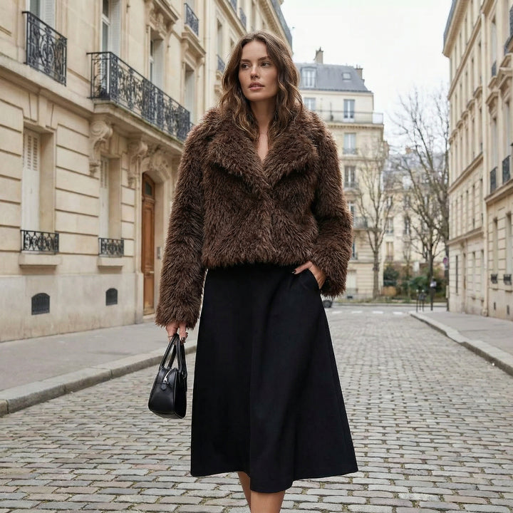 Midnight Faux Fur Jacket