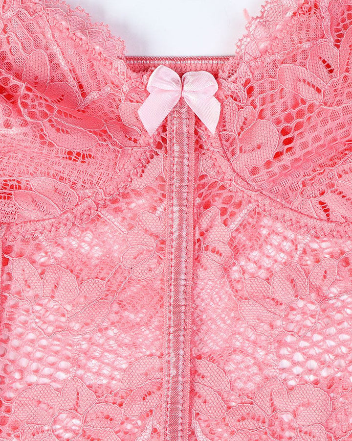 Vivara – Heart Print Lace Nightdress Set