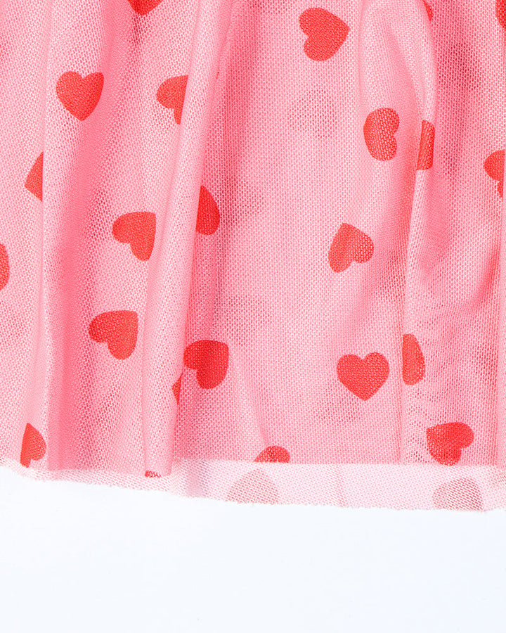 Vivara – Heart Print Lace Nightdress Set