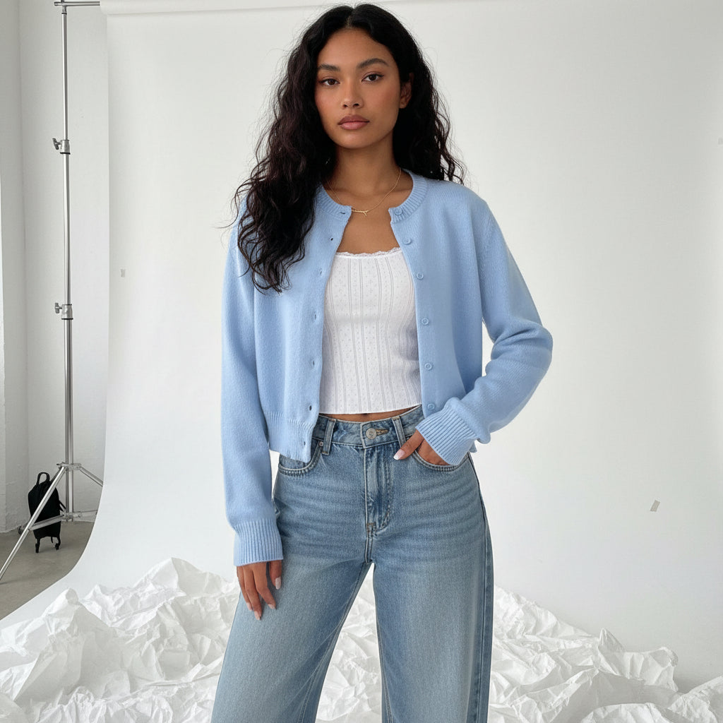 Soft Button Knit Cardigan