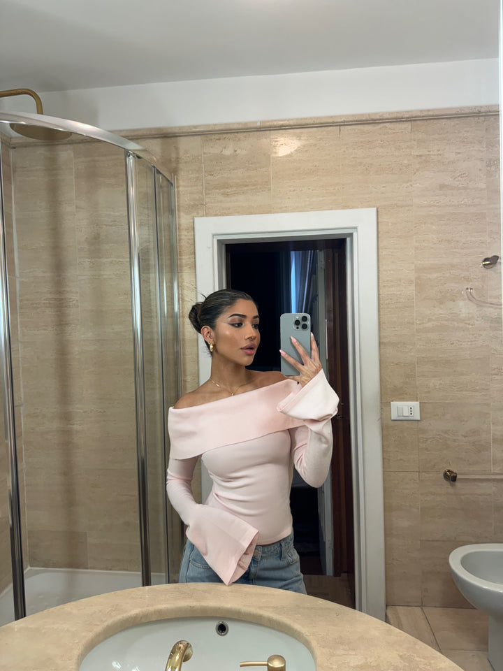 Kaia knit top - light pink