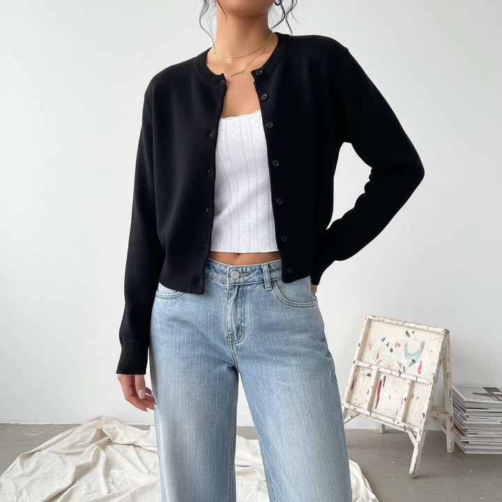 Soft Button Knit Cardigan