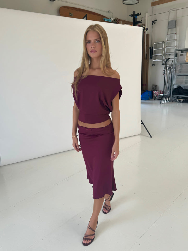 Hera basic top - burgundy