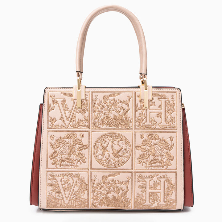 Rome Embroidery Medium Tote Bag