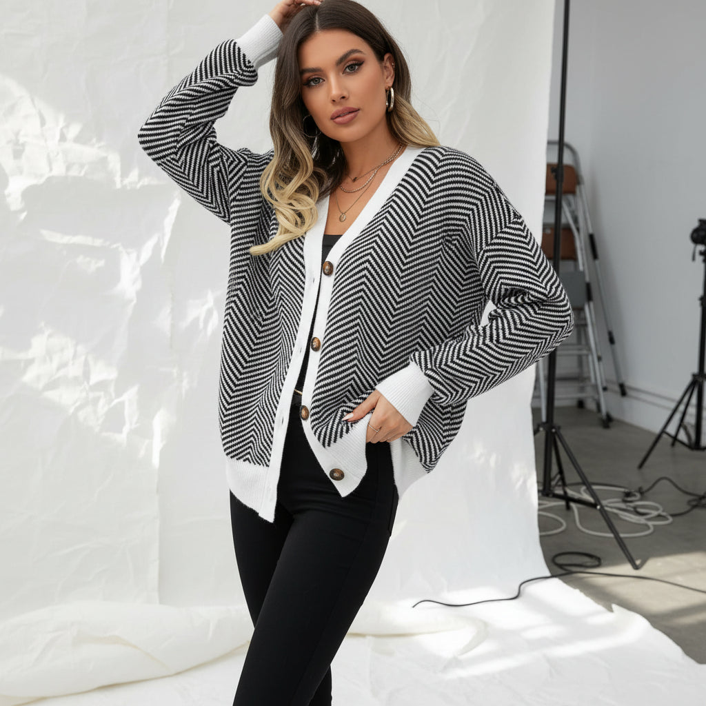 Axis Chevron Knit Cardigan
